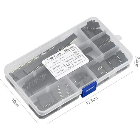 MONLY Kit D'assortiment D'en-tête De Broche Femelle De 2,54 Mm, 120pcs Connecteur Embase Pins LED Connecteur Broches Pour Bouclier Empilable 3 MONLY Kit D'assortiment D'en-tête De Broche Femelle De 2,54 Mm, 120pcs Connecteur Embase Pins LED Connecteur Broches Pour Bouclier Empilable – Image 3
