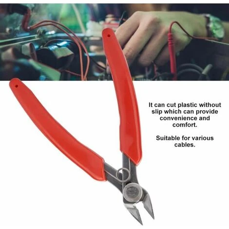 Mini Pince Diagonale Électronique Pince Coupante Coleur De Argent Et Rouge 17.8x8CM FUIENKO 4 Mini Pince Diagonale Électronique Pince Coupante Coleur De Argent Et Rouge 17.8x8CM FUIENKO – Image 4