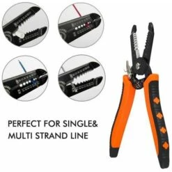 Pince à Dénuder De Précision En 180mm Orange Noir FUIENKO -Outil de l'électricien Soldes 2022 54328541 3
