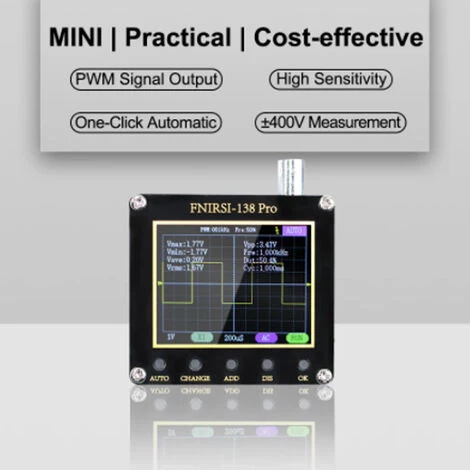 FNIRSI 138pro Oscilloscope Compact Portable à Main Écran 2,4" Oscilloscope Numérique Multifonction, Standard Avec Batterie - Standard Avec Batterie 2 FNIRSI 138pro Oscilloscope Compact Portable à Main Écran 2,4" Oscilloscope Numérique Multifonction, Standard Avec Batterie - Standard Avec Batterie – Image 2