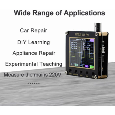 FNIRSI 138pro Oscilloscope Compact Portable à Main Écran 2,4" Oscilloscope Numérique Multifonction, Standard Avec Batterie - Standard Avec Batterie 3 FNIRSI 138pro Oscilloscope Compact Portable à Main Écran 2,4" Oscilloscope Numérique Multifonction, Standard Avec Batterie - Standard Avec Batterie – Image 3