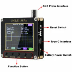 FNIRSI 138pro Oscilloscope Compact Portable à Main Écran 2,4" Oscilloscope Numérique Multifonction, Standard Avec Batterie - Standard Avec Batterie 9 FNIRSI 138pro Oscilloscope Compact Portable à Main Écran 2,4" Oscilloscope Numérique Multifonction, Standard Avec Batterie - Standard Avec Batterie -Outil de l'électricien Soldes 2022 54340116 5