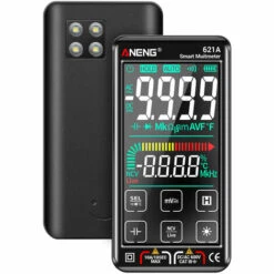 ANENG 621A Multimètre Numérique Intelligent à écran Tactile 9999 Compteurs Gamme Automatique Rechargeable NCV Compteur Universel Voltmètre Ampèremètre, Noir - Noir -Outil de l'électricien Soldes 2022 55283888 4