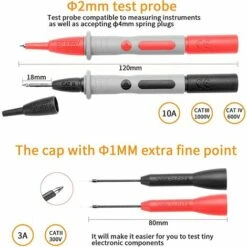 TANABATA Sondes De Multimètre 10-in-1 Kit De Fils De Test 10 Pieces Mene Au Metre De Electronic Automotive Sondes Kit Pour Multimetre Et Pince Metre Avec Pinces Alligator Et Banana Plug 7 TANABATA Sondes De Multimètre 10-in-1 Kit De Fils De Test 10 Pieces Mene Au Metre De Electronic Automotive Sondes Kit Pour Multimetre Et Pince Metre Avec Pinces Alligator Et Banana Plug -Outil de l'électricien Soldes 2022 55389170 3