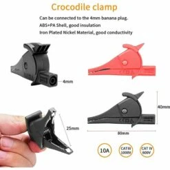 TANABATA Sondes De Multimètre 10-in-1 Kit De Fils De Test 10 Pieces Mene Au Metre De Electronic Automotive Sondes Kit Pour Multimetre Et Pince Metre Avec Pinces Alligator Et Banana Plug 8 TANABATA Sondes De Multimètre 10-in-1 Kit De Fils De Test 10 Pieces Mene Au Metre De Electronic Automotive Sondes Kit Pour Multimetre Et Pince Metre Avec Pinces Alligator Et Banana Plug -Outil de l'électricien Soldes 2022 55389170 4