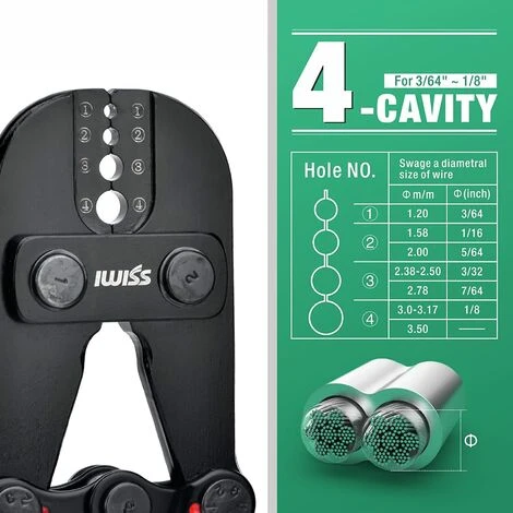 BENOBBY KIDS Outil De Sertissage De Câble Métallique 2 En 1 De 1/16 Pouce à 1/8 Pouce Pour Câble Métallique, 1 Pièces 2 BENOBBY KIDS Outil De Sertissage De Câble Métallique 2 En 1 De 1/16 Pouce à 1/8 Pouce Pour Câble Métallique, 1 Pièces – Image 2