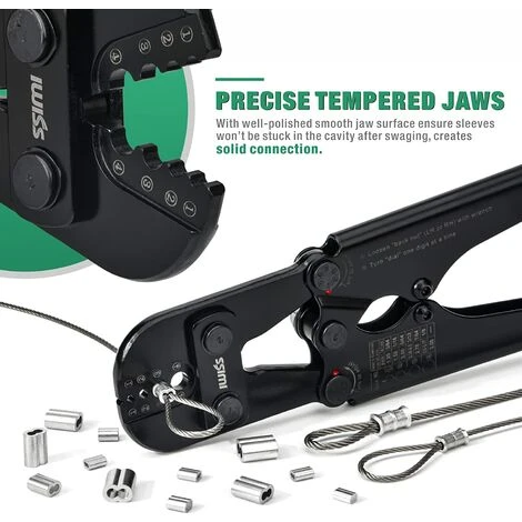 BENOBBY KIDS Outil De Sertissage De Câble Métallique 2 En 1 De 1/16 Pouce à 1/8 Pouce Pour Câble Métallique, 1 Pièces 3 BENOBBY KIDS Outil De Sertissage De Câble Métallique 2 En 1 De 1/16 Pouce à 1/8 Pouce Pour Câble Métallique, 1 Pièces – Image 3