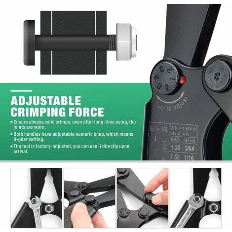 BENOBBY KIDS Outil De Sertissage De Câble Métallique 2 En 1 De 1/16 Pouce à 1/8 Pouce Pour Câble Métallique, 1 Pièces 5 BENOBBY KIDS Outil De Sertissage De Câble Métallique 2 En 1 De 1/16 Pouce à 1/8 Pouce Pour Câble Métallique, 1 Pièces – Image 5