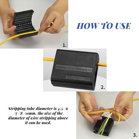 BEARSU 4.5-11mm Coupe-tube,Découpeuse De Tube Lâche De Tampon De Fibre Optique,Dénudeur De Tube,Outil Appliqué Au Dénudage Longitudinal Du Faisceau De Fibres Optiques De Diamètre De 4.5mm-11mm 4 BEARSU 4.5-11mm Coupe-tube,Découpeuse De Tube Lâche De Tampon De Fibre Optique,Dénudeur De Tube,Outil Appliqué Au Dénudage Longitudinal Du Faisceau De Fibres Optiques De Diamètre De 4.5mm-11mm – Image 4