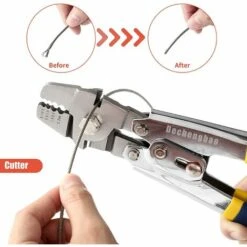 BARES Sertisseur De Câble Métallique Pour Sertir Les Lignes De Pêche Jusqu'à Des Outils De Sertissage De 2,2 Mm, Outil De Sertissage De Câble Métallique En Acier Inoxydable Dechengbao Heavy Duty 6 BARES Sertisseur De Câble Métallique Pour Sertir Les Lignes De Pêche Jusqu'à Des Outils De Sertissage De 2,2 Mm, Outil De Sertissage De Câble Métallique En Acier Inoxydable Dechengbao Heavy Duty -Outil de l'électricien Soldes 2022 56057973 3