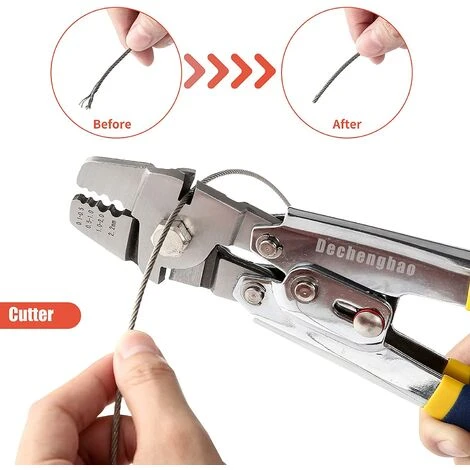 BARES Sertisseur De Câble Métallique Pour Sertir Les Lignes De Pêche Jusqu'à Des Outils De Sertissage De 2,2 Mm, Outil De Sertissage De Câble Métallique En Acier Inoxydable Dechengbao Heavy Duty 3 BARES Sertisseur De Câble Métallique Pour Sertir Les Lignes De Pêche Jusqu'à Des Outils De Sertissage De 2,2 Mm, Outil De Sertissage De Câble Métallique En Acier Inoxydable Dechengbao Heavy Duty – Image 3
