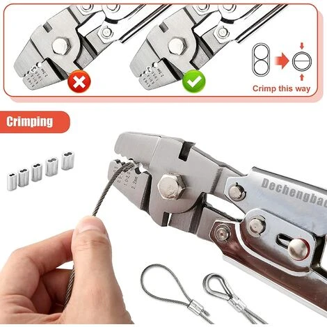 BARES Sertisseur De Câble Métallique Pour Sertir Les Lignes De Pêche Jusqu'à Des Outils De Sertissage De 2,2 Mm, Outil De Sertissage De Câble Métallique En Acier Inoxydable Dechengbao Heavy Duty 4 BARES Sertisseur De Câble Métallique Pour Sertir Les Lignes De Pêche Jusqu'à Des Outils De Sertissage De 2,2 Mm, Outil De Sertissage De Câble Métallique En Acier Inoxydable Dechengbao Heavy Duty – Image 4