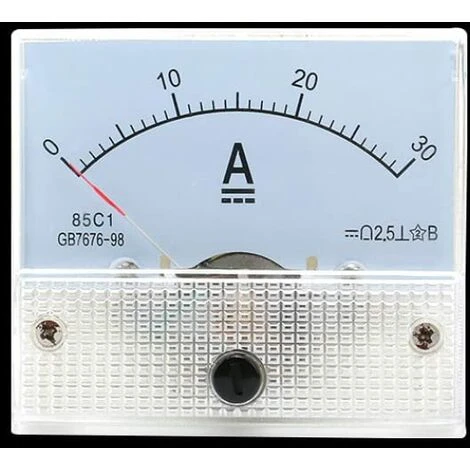 FLYME Ampèremètre De Panneau De Courant Analogique, Ampèremètre DC 30A Pour Test De Circuit, Testeur D'ampères, Mini Ampèremètre Analogique De Courant, Voltmètre De Panneau, Voltmètre De Courant (blanc) 5 FLYME Ampèremètre De Panneau De Courant Analogique, Ampèremètre DC 30A Pour Test De Circuit, Testeur D'ampères, Mini Ampèremètre Analogique De Courant, Voltmètre De Panneau, Voltmètre De Courant (blanc) – Image 5