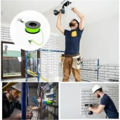 TINOR Extracteur De Fil Magnétique, Ensemble D'extracteurs De Câbles Magnétiques De 4 Paquets Avec Fils Magnétiques, Cordes En Nylon, Câble De Guide De Fil Magnétique Outils De Pêche Fil 7 TINOR Extracteur De Fil Magnétique, Ensemble D'extracteurs De Câbles Magnétiques De 4 Paquets Avec Fils Magnétiques, Cordes En Nylon, Câble De Guide De Fil Magnétique Outils De Pêche Fil -Outil de l'électricien Soldes 2022 56198454 4