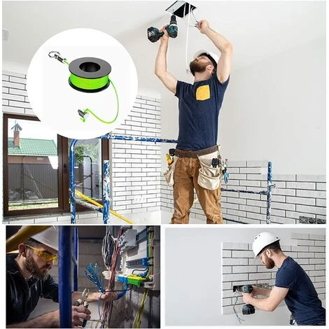 TINOR Extracteur De Fil Magnétique, Ensemble D'extracteurs De Câbles Magnétiques De 4 Paquets Avec Fils Magnétiques, Cordes En Nylon, Câble De Guide De Fil Magnétique Outils De Pêche Fil 4 TINOR Extracteur De Fil Magnétique, Ensemble D'extracteurs De Câbles Magnétiques De 4 Paquets Avec Fils Magnétiques, Cordes En Nylon, Câble De Guide De Fil Magnétique Outils De Pêche Fil – Image 4