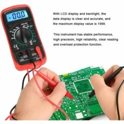 TRIOMPHE Multimètre Numérique XL830L,T-Audace Multimètre Numérique LCD Portable, Testeur De Tension De Courant, Plastique Et Silicone (XL830L Rouge) 9 TRIOMPHE Multimètre Numérique XL830L,T-Audace Multimètre Numérique LCD Portable, Testeur De Tension De Courant, Plastique Et Silicone (XL830L Rouge) -Outil de l'électricien Soldes 2022 56368288 5