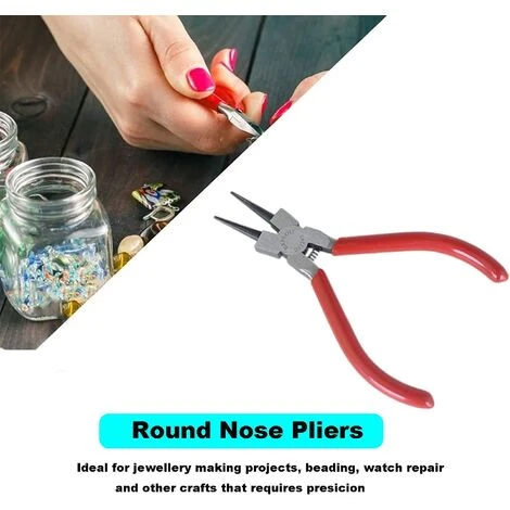 FLYME Pince à Nez Rond Bijoux Pince à Nez Rond En Acier Au Carbone Mini Pince à Nez Rond Pour Bijoux, Perles, Artisanat Et Bijoux à Bricoler Soi-même Outil De Pince à Nez Rond 5 Pouces 3 FLYME Pince à Nez Rond Bijoux Pince à Nez Rond En Acier Au Carbone Mini Pince à Nez Rond Pour Bijoux, Perles, Artisanat Et Bijoux à Bricoler Soi-même Outil De Pince à Nez Rond 5 Pouces – Image 3