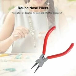 FLYME Pince à Nez Rond Bijoux Pince à Nez Rond En Acier Au Carbone Mini Pince à Nez Rond Pour Bijoux, Perles, Artisanat Et Bijoux à Bricoler Soi-même Outil De Pince à Nez Rond 5 Pouces 8 FLYME Pince à Nez Rond Bijoux Pince à Nez Rond En Acier Au Carbone Mini Pince à Nez Rond Pour Bijoux, Perles, Artisanat Et Bijoux à Bricoler Soi-même Outil De Pince à Nez Rond 5 Pouces -Outil de l'électricien Soldes 2022 56382616 4