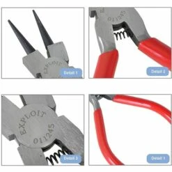 FLYME Pince à Nez Rond Bijoux Pince à Nez Rond En Acier Au Carbone Mini Pince à Nez Rond Pour Bijoux, Perles, Artisanat Et Bijoux à Bricoler Soi-même Outil De Pince à Nez Rond 5 Pouces 9 FLYME Pince à Nez Rond Bijoux Pince à Nez Rond En Acier Au Carbone Mini Pince à Nez Rond Pour Bijoux, Perles, Artisanat Et Bijoux à Bricoler Soi-même Outil De Pince à Nez Rond 5 Pouces -Outil de l'électricien Soldes 2022 56382616 5