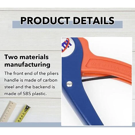 BEARSU Pince à Dénuder Automatique Sertisseur Coupeur De Cables Multifonctionnel Outils A Dénuder Aquilin De Fils Outillage A Main Orange 150 Mm Pince Coupe Câble En Bec De Canard (Bleu&Orange) 5 BEARSU Pince à Dénuder Automatique Sertisseur Coupeur De Cables Multifonctionnel Outils A Dénuder Aquilin De Fils Outillage A Main Orange 150 Mm Pince Coupe Câble En Bec De Canard (Bleu&Orange) – Image 5