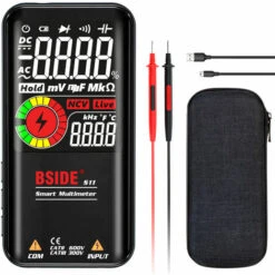 Bside S11 Intelligent 9999 Comtes Multimetre Lcd Numerique Rechargeable Compteur Universel Test De Resistance Ac / Dc Voltmetre Ohmmetre Frequence Diode Continuite Capacitance Ncv Ligne En Direct Avec Flash Data Hold, Noir 7 Bside S11 Intelligent 9999 Comtes Multimetre Lcd Numerique Rechargeable Compteur Universel Test De Resistance Ac / Dc Voltmetre Ohmmetre Frequence Diode Continuite Capacitance Ncv Ligne En Direct Avec Flash Data Hold, Noir -Outil de l'électricien Soldes 2022 57112328 3
