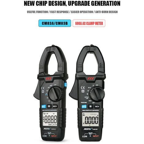 MESTEK Pince Multimètre Numérique 600A Courant Alternatif 600V CA/CC Tension Mesure De Capacité Données Tenir Rétro-éclairage Testeur NCV Multimètre - CM83B 5 MESTEK Pince Multimètre Numérique 600A Courant Alternatif 600V CA/CC Tension Mesure De Capacité Données Tenir Rétro-éclairage Testeur NCV Multimètre - CM83B – Image 5