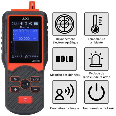 ASUPERMALL D-3001 Compteur Geiger Multifonctionnel Et Détecteur De Radiations électromagnétiques, Mesure De La Température Et De LHumidité, Avec Fonction D'Exportation De Données 3 ASUPERMALL D-3001 Compteur Geiger Multifonctionnel Et Détecteur De Radiations électromagnétiques, Mesure De La Température Et De LHumidité, Avec Fonction D'Exportation De Données – Image 3