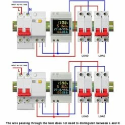 FR-LIFE Compteur D'énergie Numérique AC40-300 V 100 A BR-Vie - Compteur De Courant Alternatif Calibré KWh - Ampèremètre - Voltmètre - Compteur Intermédiaire - Courant DIN - Type CT -Outil de l'électricien Soldes 2022 57142749 5