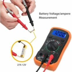 FR-LIFE Multimètre Numérique BR-Vie Mini-Multimètre De Gamme Manuelle Testeur Des Piles Mètre Compteur DMM Pour Bricolage Test De Voltage AC DC Courant DC Résistance Ampèremètre Voltmètre Ohmmètre Avec Ecran LCD Rétroéclairé Et Sondes Pile Fournies -Outil de l'électricien Soldes 2022 57142974 5