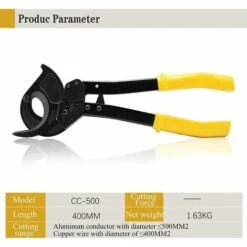 AIDUCHO CC-500 Coupe-câble Manuel à Cliquet -Outil de l'électricien Soldes 2022 57335018 3