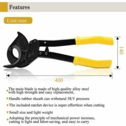 AIDUCHO CC-500 Coupe-câble Manuel à Cliquet -Outil de l'électricien Soldes 2022 57335018 4