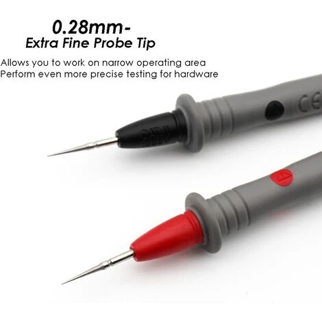 ALMI 2 Pièces Multimètre Numérique Cordon Sonde Testeur Câble 1000V 10A, 0.28 Mm 3 ALMI 2 Pièces Multimètre Numérique Cordon Sonde Testeur Câble 1000V 10A, 0.28 Mm – Image 3