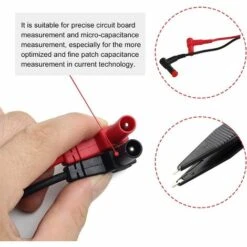 ALMI 2 Pièces SMD LCR Puce Test Clip Capacité Inductance Résistance Test Pince Mètre Sonde Plomb Multimètre Pince à épiler -Outil de l'électricien Soldes 2022 57351521 3