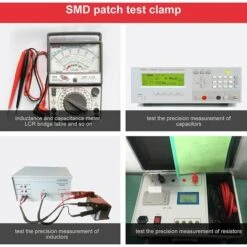 ALMI 2 Pièces SMD LCR Puce Test Clip Capacité Inductance Résistance Test Pince Mètre Sonde Plomb Multimètre Pince à épiler -Outil de l'électricien Soldes 2022 57351521 5