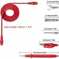 ALMI Kit Pour Multimètre électrique Universel Avec Câbles De Test, Sondes De Test, Aiguilles De Test, Pinces Crocodiles, Fiches Banane Et Connecteurs En U 8 ALMI Kit Pour Multimètre électrique Universel Avec Câbles De Test, Sondes De Test, Aiguilles De Test, Pinces Crocodiles, Fiches Banane Et Connecteurs En U -Outil de l'électricien Soldes 2022 57351569 4