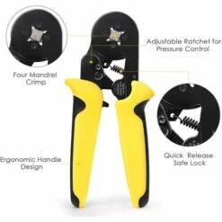 VIEWEE Pinces à Sertir Cosses Avec Pince à Dénuder Coupe-câbles Et 1200 Embouts De Câble [0,25-10 Mm²] Pour Électricien Bricoleur, Pince De Câblage Pour 0,25-10mm²/ Dénudage Pour 0,03-10mm² -Outil de l'électricien Soldes 2022 57502790 3