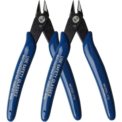 READCLY Pinces Coupantes De Côté, Yuanzi Cisaille Latérale Outil De Coupe, Pouce/Pince à Dénuder Acier Pour Câble Électrique, Bijoux Réparation, Travaux Pratiques, Bricolage (2 Pack, Bleu) 1 READCLY Pinces Coupantes De Côté, Yuanzi Cisaille Latérale Outil De Coupe, Pouce/Pince à Dénuder Acier Pour Câble Électrique, Bijoux Réparation, Travaux Pratiques, Bricolage (2 Pack, Bleu)