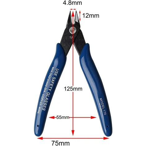 READCLY Pinces Coupantes De Côté, Yuanzi Cisaille Latérale Outil De Coupe, Pouce/Pince à Dénuder Acier Pour Câble Électrique, Bijoux Réparation, Travaux Pratiques, Bricolage (2 Pack, Bleu) 2 READCLY Pinces Coupantes De Côté, Yuanzi Cisaille Latérale Outil De Coupe, Pouce/Pince à Dénuder Acier Pour Câble Électrique, Bijoux Réparation, Travaux Pratiques, Bricolage (2 Pack, Bleu) – Image 2