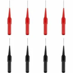STARLIGHT Sonde De Test, SL.GT Cordons De Test Multimètre En Acier Inoxydable Sondes De Teste Câble Testeur Multifonction Pour Multimètres Laboratoires Électriciens(Rouge Et Noir),8PCS