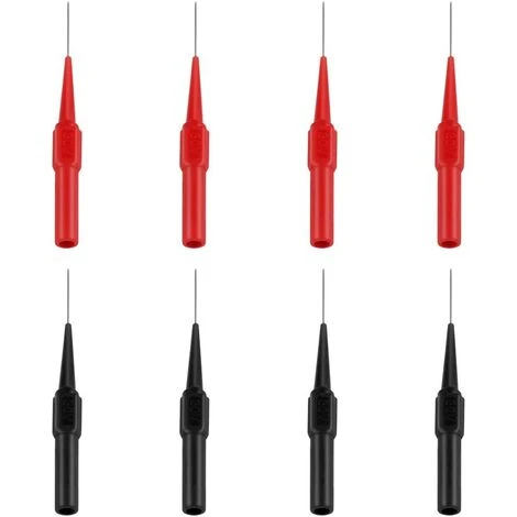 STARLIGHT Sonde De Test, SL.GT Cordons De Test Multimètre En Acier Inoxydable Sondes De Teste Câble Testeur Multifonction Pour Multimètres Laboratoires Électriciens(Rouge Et Noir),8PCS 1 STARLIGHT Sonde De Test, SL.GT Cordons De Test Multimètre En Acier Inoxydable Sondes De Teste Câble Testeur Multifonction Pour Multimètres Laboratoires Électriciens(Rouge Et Noir),8PCS