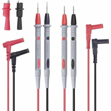 DENUOTOP Multimètre, Ohmmètre Et Ampèremètre Sondes De Multimètre, E Multimetre, Kit De Fil De Test Pour Multimetre Et Pince Ampèremétrique/Mini Pince Crocodile Et Mini-crochet Inclus. 2 DENUOTOP Multimètre, Ohmmètre Et Ampèremètre Sondes De Multimètre, E Multimetre, Kit De Fil De Test Pour Multimetre Et Pince Ampèremétrique/Mini Pince Crocodile Et Mini-crochet Inclus. – Image 2
