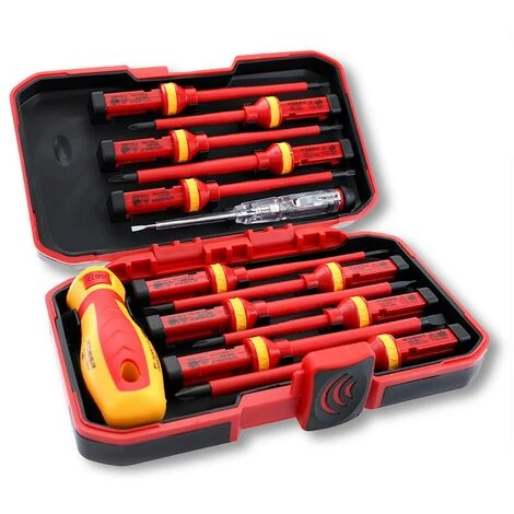 Cisea Jeu De Tournevis Isolés, 1000V Fendu Phillips Embouts De Vis Poignée Antidérapante Réparation Outils à Main Pour électricien 1 Cisea Jeu De Tournevis Isolés, 1000V Fendu Phillips Embouts De Vis Poignée Antidérapante Réparation Outils à Main Pour électricien