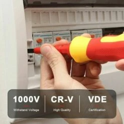 Cisea Jeu De Tournevis Isolés, 1000V Fendu Phillips Embouts De Vis Poignée Antidérapante Réparation Outils à Main Pour électricien 7 Cisea Jeu De Tournevis Isolés, 1000V Fendu Phillips Embouts De Vis Poignée Antidérapante Réparation Outils à Main Pour électricien -Outil de l'électricien Soldes 2022 57625860 3