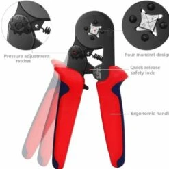 IRISFR Pince à Sertir, Kit D'outils De Sertissage Avec 1200 Cosses Embouts De Câble 0.25-10mm², Pince à Embout Réglable, Pince à Sertir Les Embout Fil Electrique(Pince à Sertir+1200 Cosses)rouge，Lilaris -Outil de l'électricien Soldes 2022 57630319 4