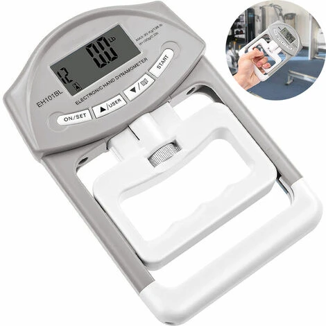 QERSTA Dynamomètre à Main Numérique Mesureur De Mesure De La Force De La Prise à Capture Automatique De La Puissance De La Poignée électronique, Gris 2 QERSTA Dynamomètre à Main Numérique Mesureur De Mesure De La Force De La Prise à Capture Automatique De La Puissance De La Poignée électronique, Gris – Image 2
