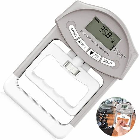 QERSTA Dynamomètre à Main Numérique Mesureur De Mesure De La Force De La Prise à Capture Automatique De La Puissance De La Poignée électronique, Gris 3 QERSTA Dynamomètre à Main Numérique Mesureur De Mesure De La Force De La Prise à Capture Automatique De La Puissance De La Poignée électronique, Gris – Image 3