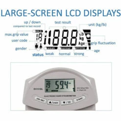 QERSTA Dynamomètre à Main Numérique Mesureur De Mesure De La Force De La Prise à Capture Automatique De La Puissance De La Poignée électronique, Gris 9 QERSTA Dynamomètre à Main Numérique Mesureur De Mesure De La Force De La Prise à Capture Automatique De La Puissance De La Poignée électronique, Gris -Outil de l'électricien Soldes 2022 57656253 5