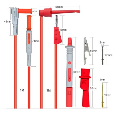 FONTAINEBLEAU Sondes De Multimètre, Kit De Câbles De Test Pour Multimètre électronique Avec Pinces Crocodiles, Stylo De Détection 1000 V20 A Et Câble De Test SMD Pour Multimètres,Fonepro 2 FONTAINEBLEAU Sondes De Multimètre, Kit De Câbles De Test Pour Multimètre électronique Avec Pinces Crocodiles, Stylo De Détection 1000 V20 A Et Câble De Test SMD Pour Multimètres,Fonepro – Image 2