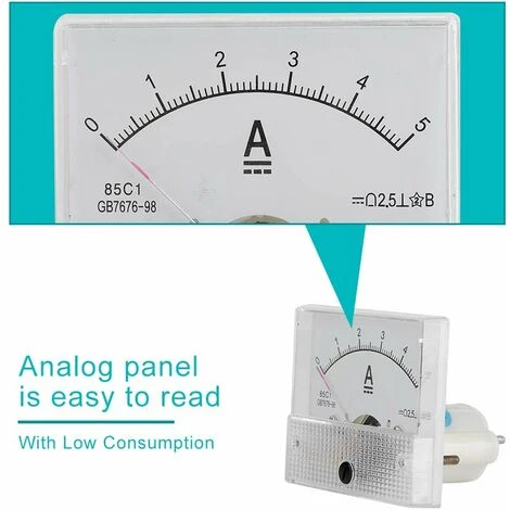 FONTAINEBLEAU Ampèremètre Et Voltmètre Analogique De Tension, Ampèremètre Et Voltmètre Actuel Du Courant Analogique 85C1 De CC(Ampèremètre 5A) Fonepro 5 FONTAINEBLEAU Ampèremètre Et Voltmètre Analogique De Tension, Ampèremètre Et Voltmètre Actuel Du Courant Analogique 85C1 De CC(Ampèremètre 5A) Fonepro – Image 5