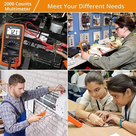 Neoteck Multimètre Numérique Automatique 2000Comptes 2 Neoteck Multimètre Numérique Automatique 2000Comptes – Image 2